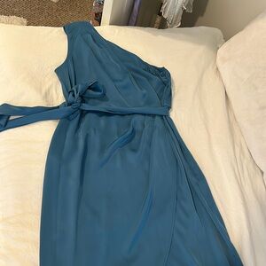 Pretty garden one shoulder dress